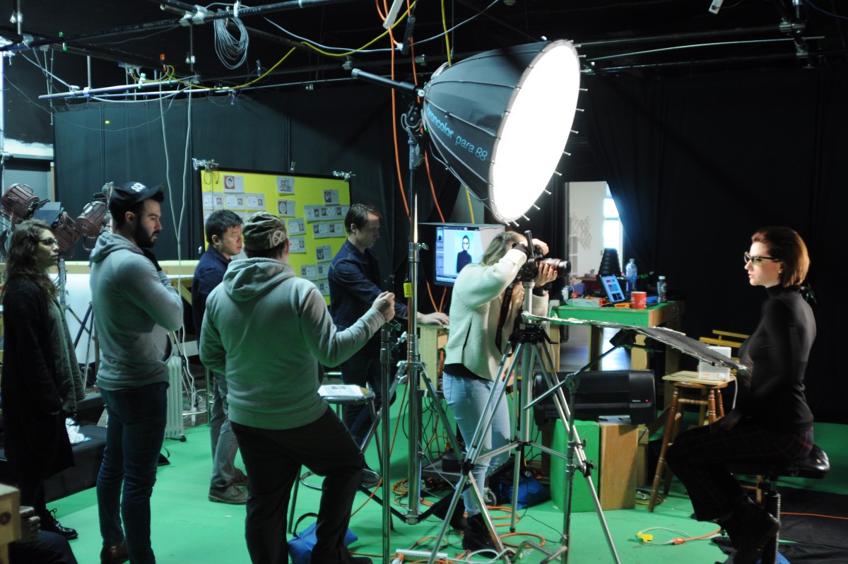 Behind the scenes studio setup