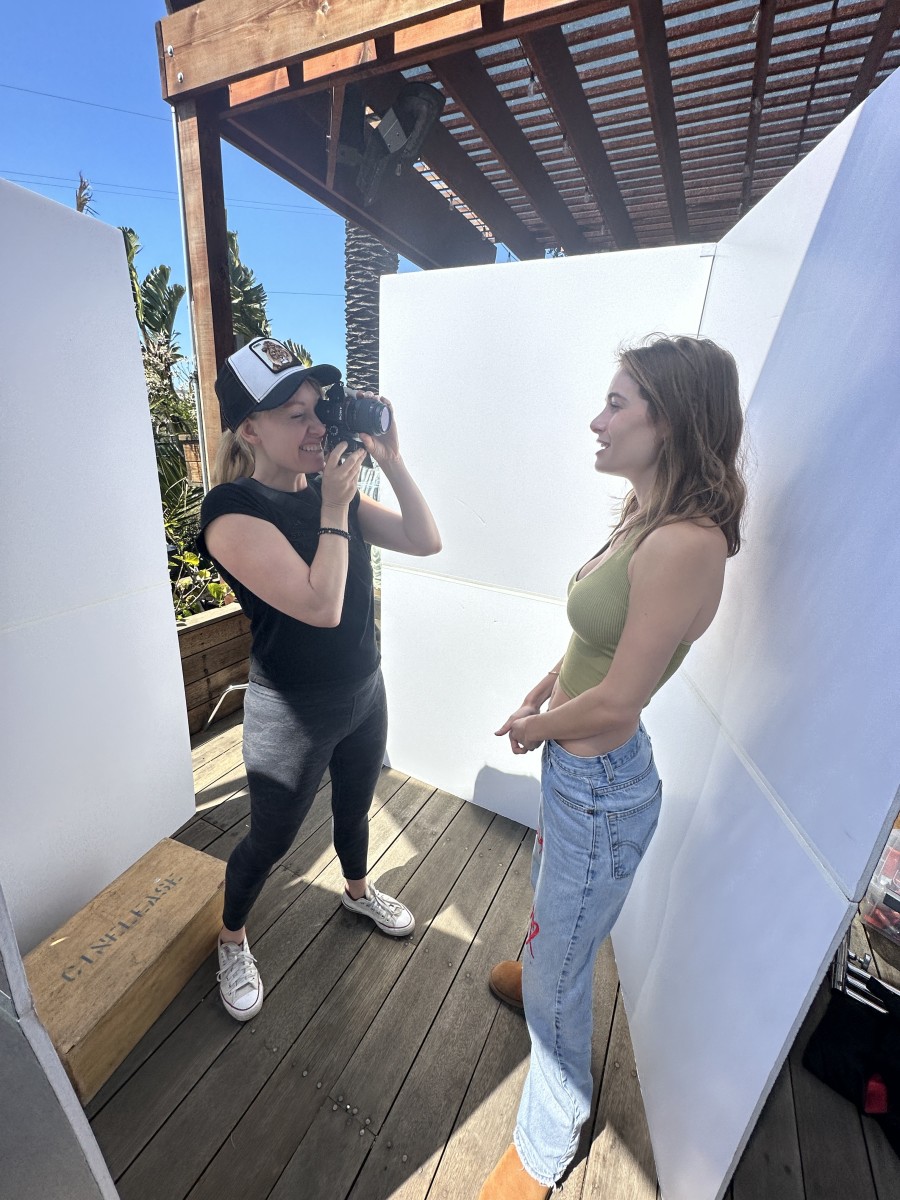 Behind the scenes portrait shoot